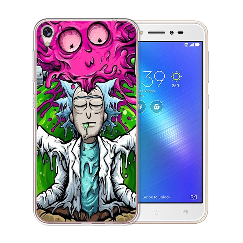 Phone Case Cover For Asus Zenfone Live ZB501KL Max 3 4 Pro M1 ZB602KL ZC520KL ZC520TL Soft TPU Silicone Luxury Rick And Morty |