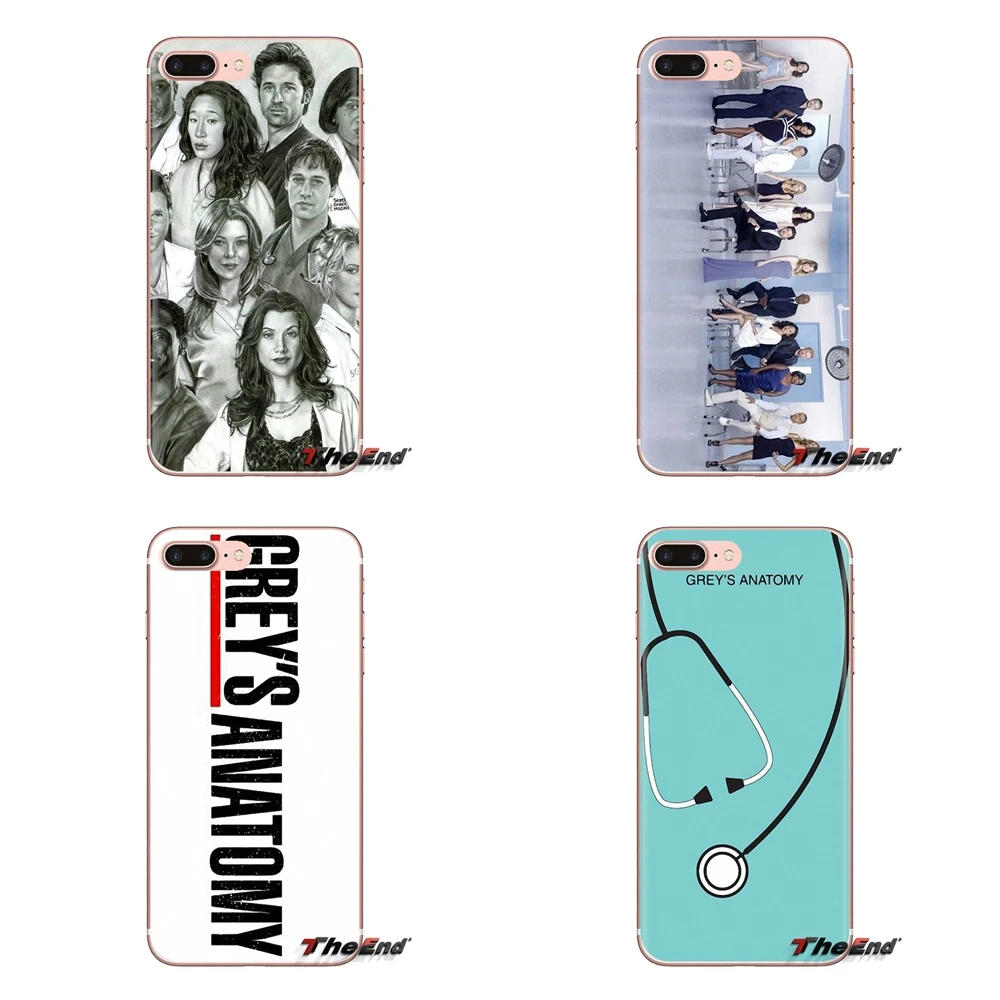 Soft Transparent Shell Cover For iPod Touch Apple iPhone 4 4S 5 5S SE 5C 6 6S 7 8 X XR XS Plus MAX Cartoon Greys Anatomy Collage |