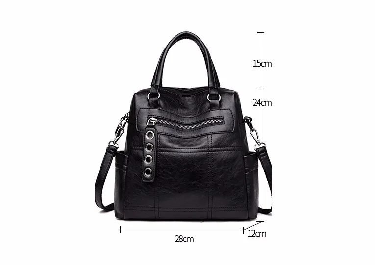 Женский кожаный многофункциональный рюкзак, высокое качество, Mochila Feminina, женский рюкзак, винтажный рюкзак для путешествий, Женский Повседневный Рюкзак