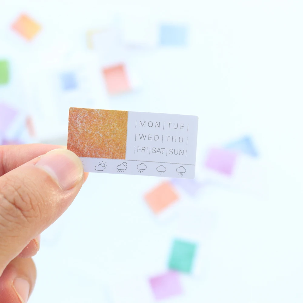 Domikee Творческий красочные Школа украшения Еженедельный Время наклейки для