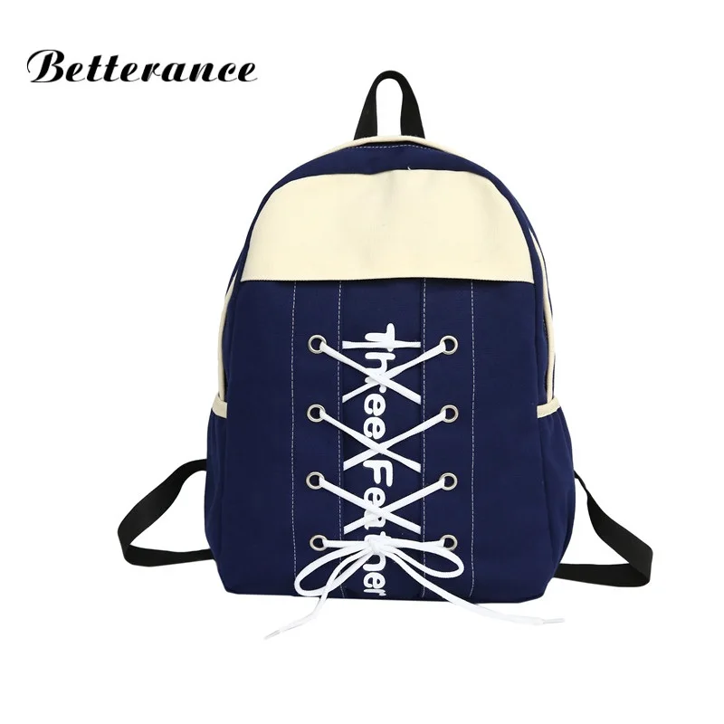 2018 Betterance стильные холщовые туфли рюкзак bolsos mujer de marca famosa школьные сумки для