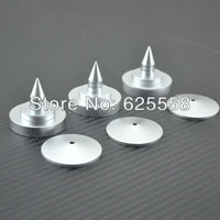 8 silver speaker spike isolation brass cone solid steel cd amplifier stand amp cone speaker pad