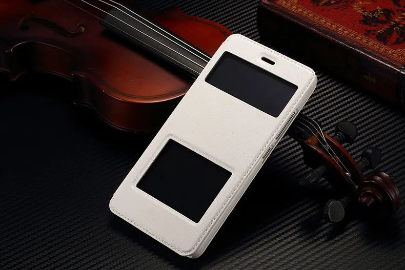 Для xiaomi redmi note 2 чехол высокого качества из искусственной кожи умный флип-чехол с подставкой Чехол s для xiaomi redmi note 2 чехол и Окно просмотра