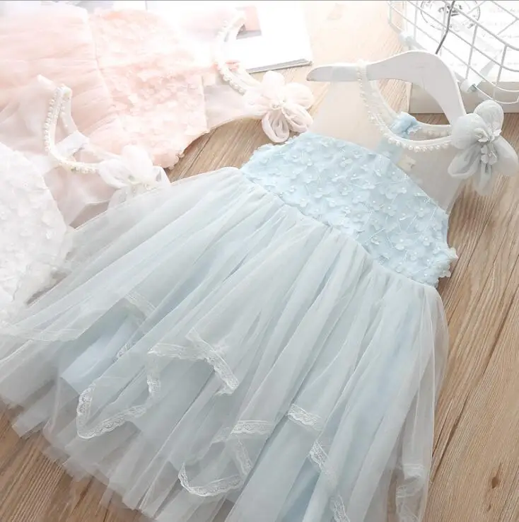 Новинка 2019 года эксклюзивные сетчатые Платья с цветочным узором и бусинами для