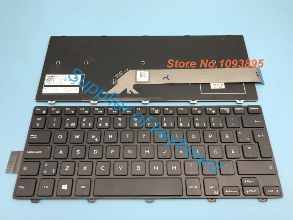 Новая шведская/Финская Клавиатура для ноутбука Dell Inspiron 14 3442 3450 5442 5445 5447 5448