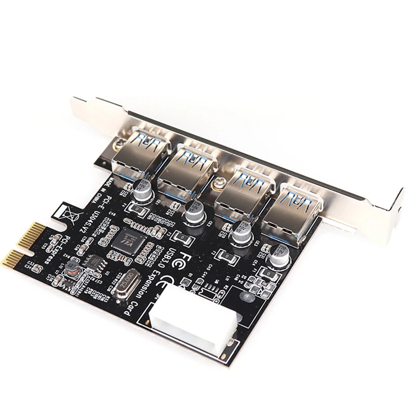 4 порта Usb 3 0 Pci-E карта расширения Pci Express Pcie концентратор адаптер 4-портовый Usb3.0