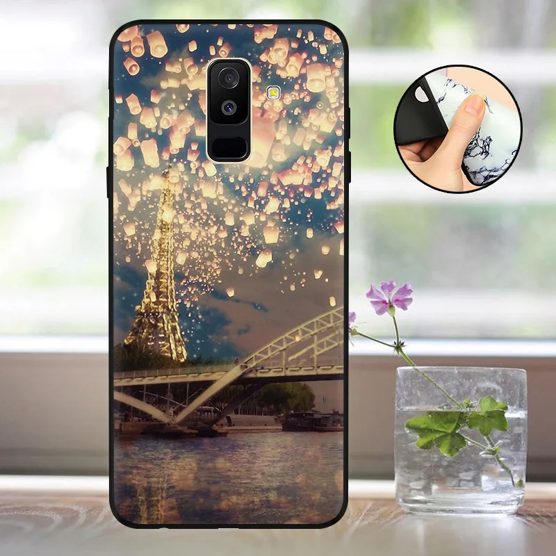 Мягкий A600 A605F чехол для Funda samsung A6 чехол силиконовый матовый задний Чехол для Capas samsung Galaxy A6 Plus чехол бампер - Цвет: DBL