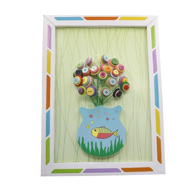 

Button flower DIY children's Handmade material package, kindergarten gift birthday gift, practical reative Toys Room Decoration