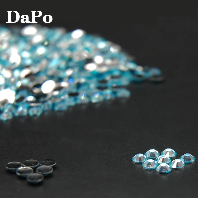 3D дизайн ногтей Стразы Аквамариновый Цвет Кристалл с плоской задней стороной