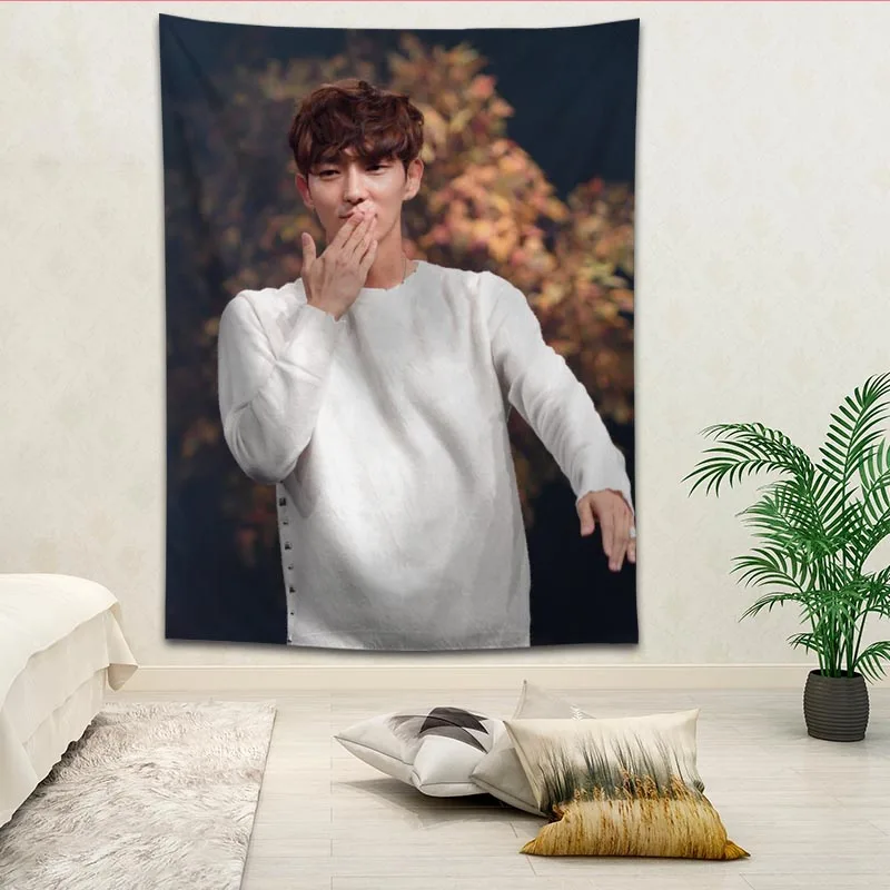 7 Пользовательские LEE JOON GI печатных Творческий гобелен гостиная спальня задний план стены ткань Висячие картины небольшой свежий - Цвет: 7