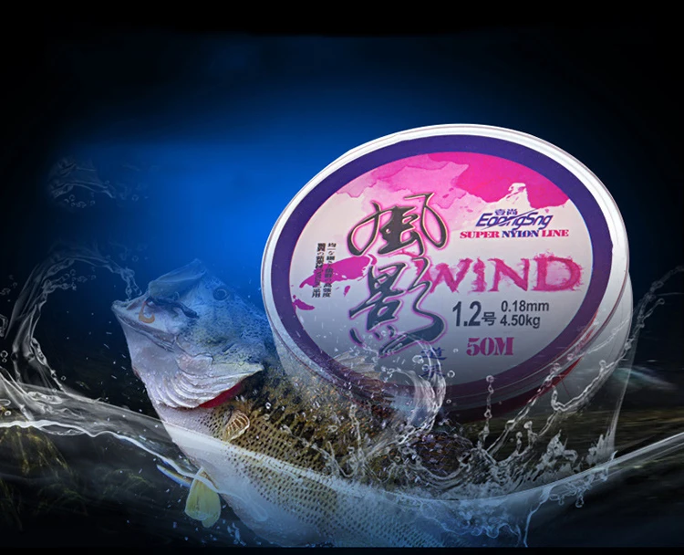 Рыбалка аксесуары winter fishing 50 м супер сильный нейлон Рыбалка линии 4LB-8LB 2 цвета Япония мононити Рыбалка линия для карпа& Match и море Рыбалка