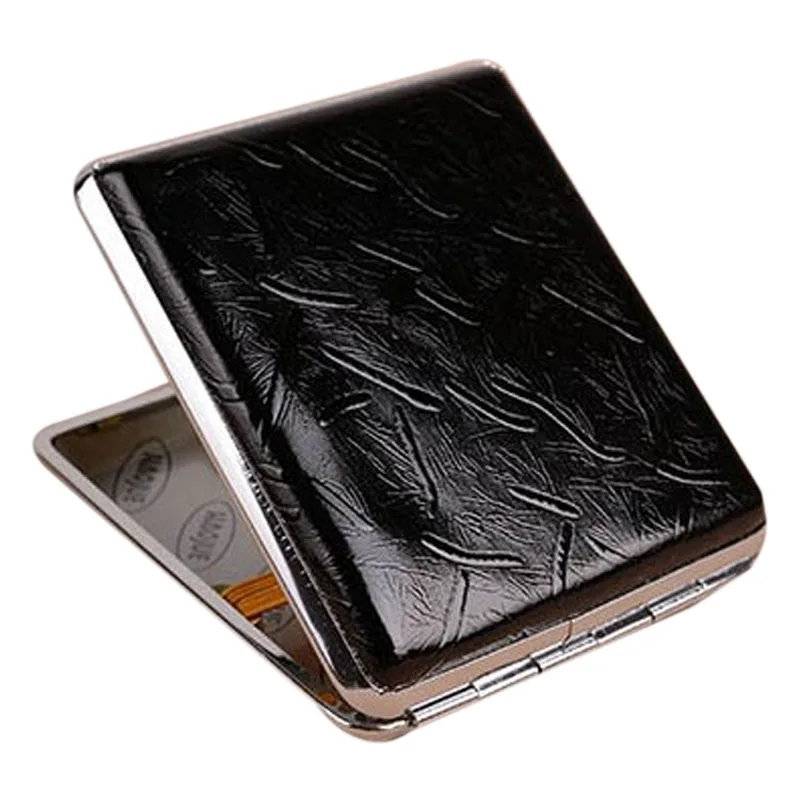 Ретро кожа и металл коробка для сигарет Чехол Держатель табак контейнер хранения