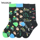 Носки мужские цветные для скейтборда, веселые смешные, с рисунком, под свадебное платье, в стиле хип-хоп