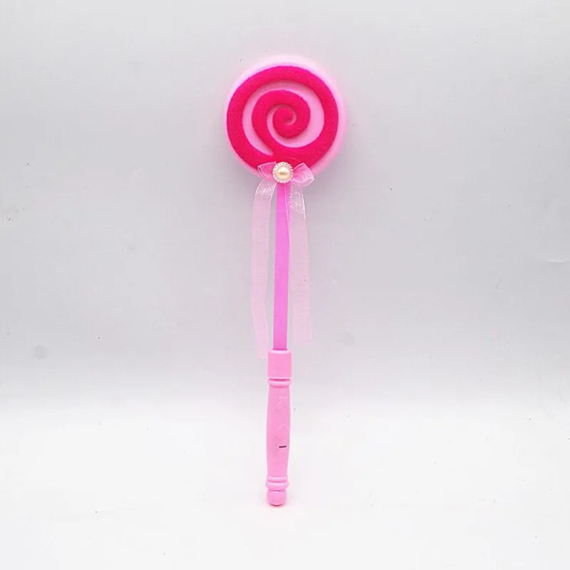 

Sweet LED Light-Up Lollipop Glow Sticks Kids Girls Princess Flashing Fairy Wand Sticks Halloween Glow Party Supplies