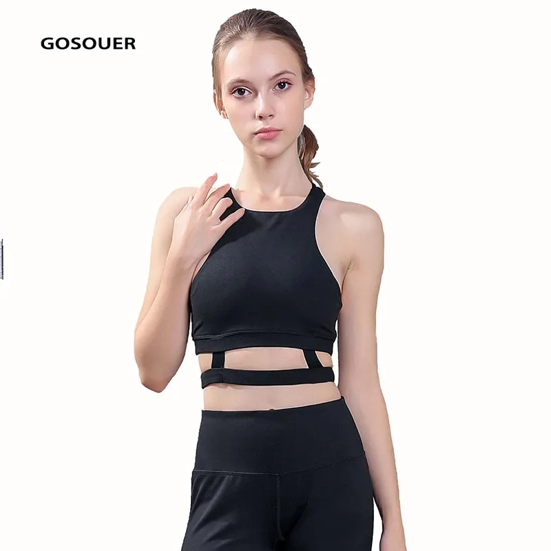 Gosouer Нуэво sujetador Депортиво prueba де golpes de Alta intensidad грех борд insertar Ropa подкладке Йога Фитнес|sujetador yoga|fitnessfitness yoga |