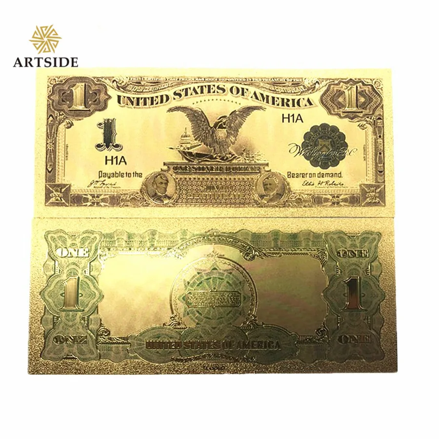 1899 USD 1.2.5 долларов американская золотая фольга сувенирная банкнота