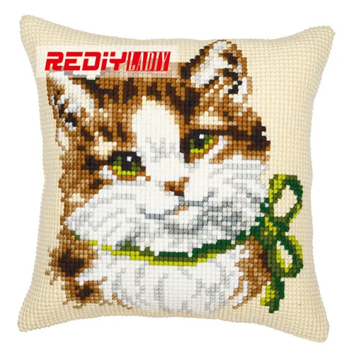 CX0247 REDIY вышивка крестиком чехол для подушки котята чехол для дивана массивные наборы для вышивки крестиком подушки для стула подушки домашний декор - Цвет: CX0247