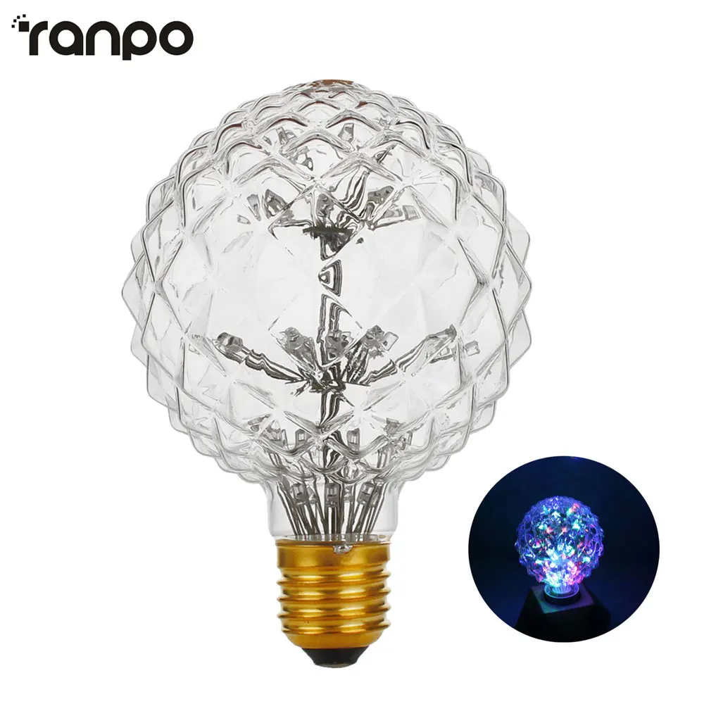 Светодиодсветодиодный лампа накаливания E27 2 Вт цветные светильник почки Эдисона