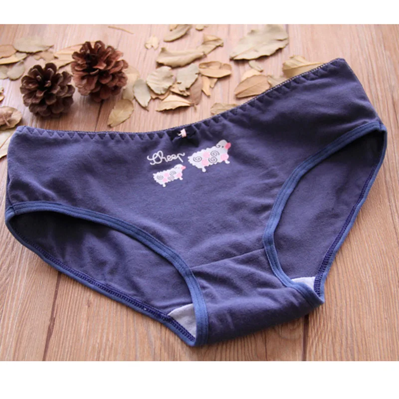 Новые трусики для Для женщин хлопок козел принт нижнее белье дамы сексуальное