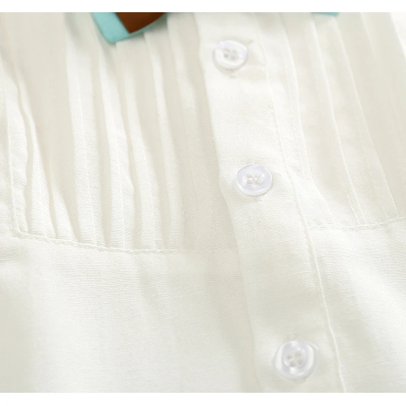 toddler clothing set for boys formal clothes baby long-sleeve shirt with bow tie + blue/green pants children party |