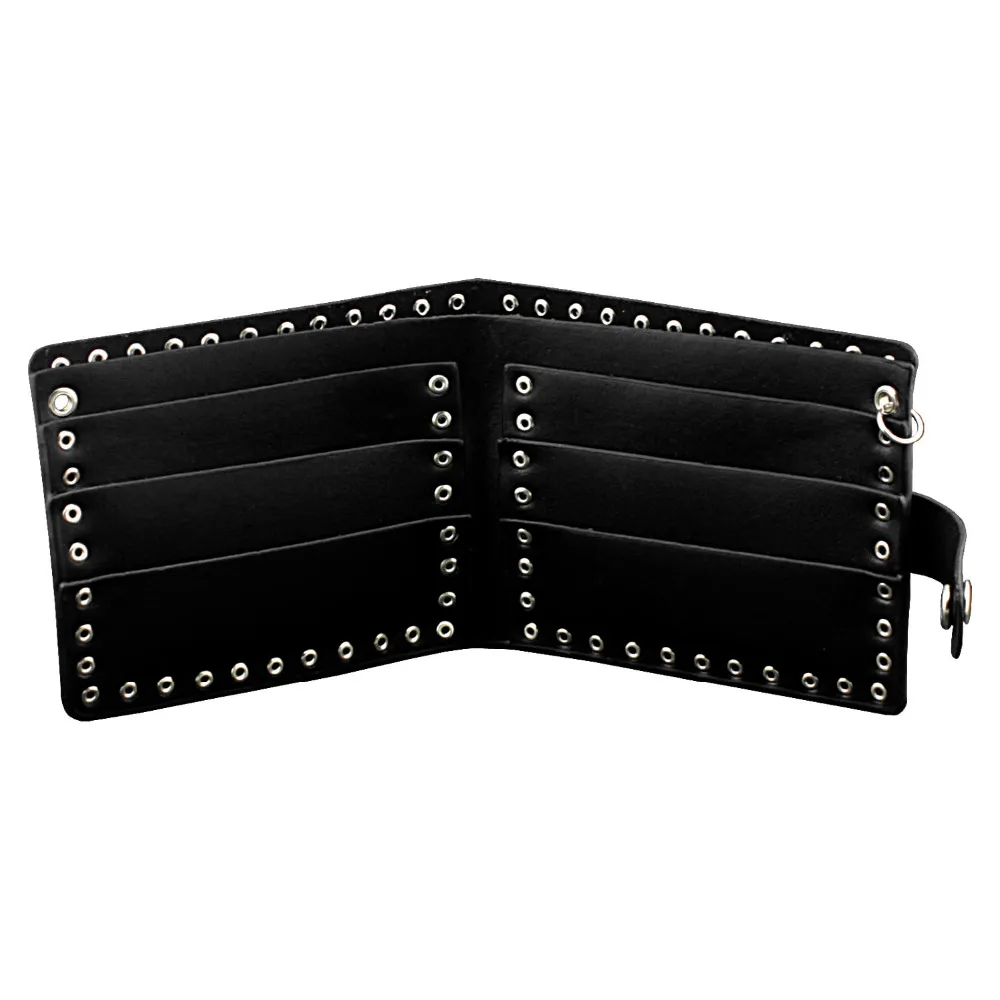 Кожаный кошелек в байкерском стиле с цепочкой со звездочками | Багаж и сумки