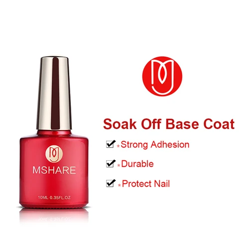 Base Coat MSHARE праймер для ногтей Грунтовка База Lquid Top Coat подкрепление UV гель для ногтей Matt Топы ногтей Лаки лак без чистке вытереть липкие Слои r07 - Цвет: Base Coat