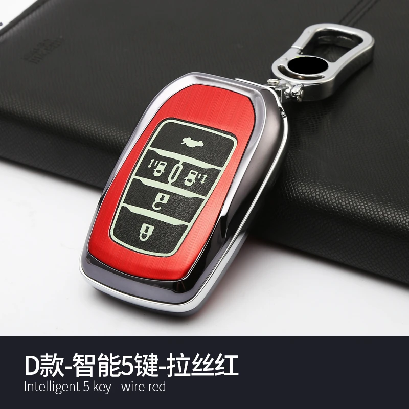 Алюминий сплав ключа автомобиля чехол для TOYOTA Alphard 2013 2015 5 кнопки smart remote key Тюнинг