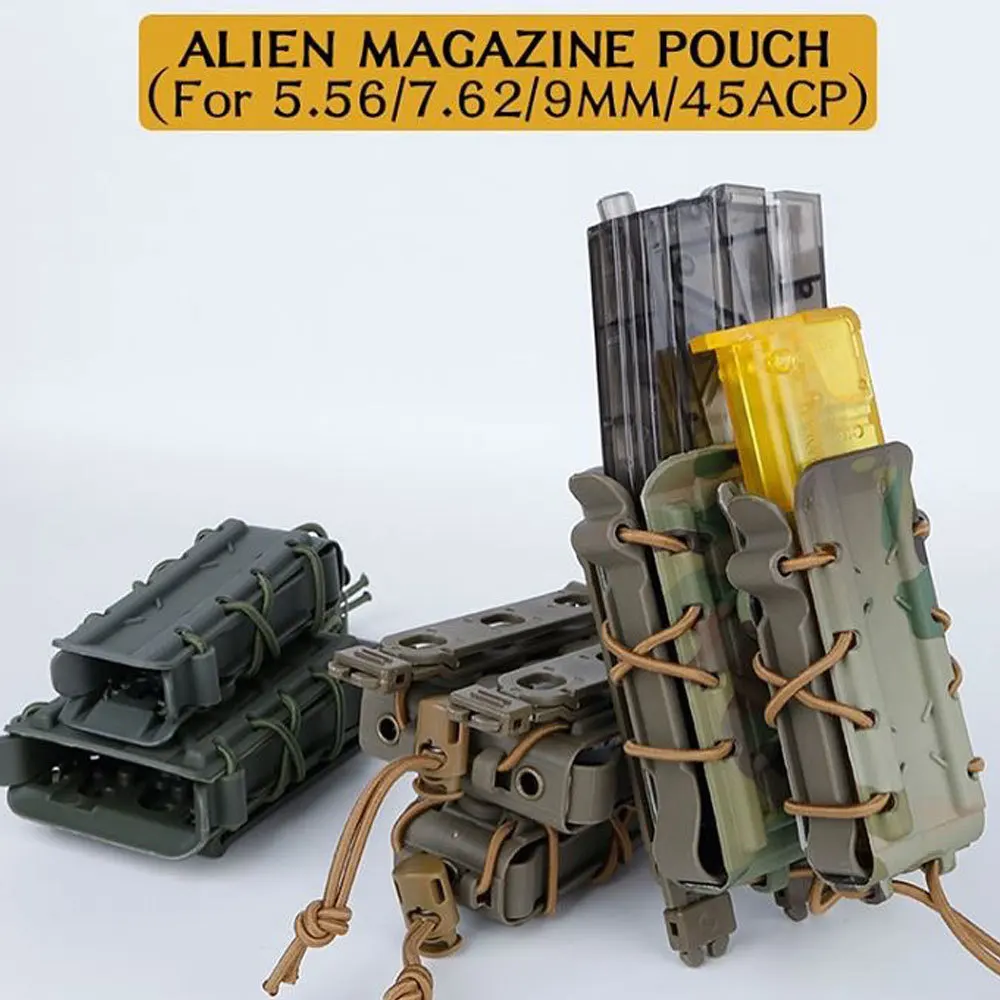 Тактический инопланетянин поп-замок полимер 9 мм 45ACP ремень с крючком подсумок для журналов шнур расширяемый армейские Охотничьи аксессуары банджи шок