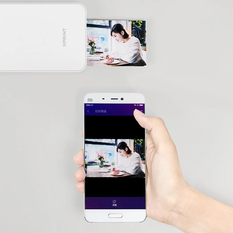 Мобильный принтер Youpin XPRINT печатающий фотографии с телефона bluetooth 10 шт. бумага для