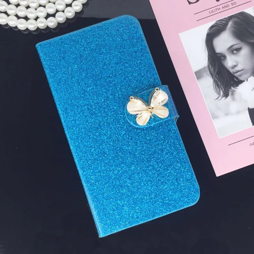 Флип чехол для телефона, чехол для huawei Y5 II Y5II 2 Honor 5A LYO-L21 CUN-U29, оригинальные Стразы чехол - Цвет: Blue Butterfly