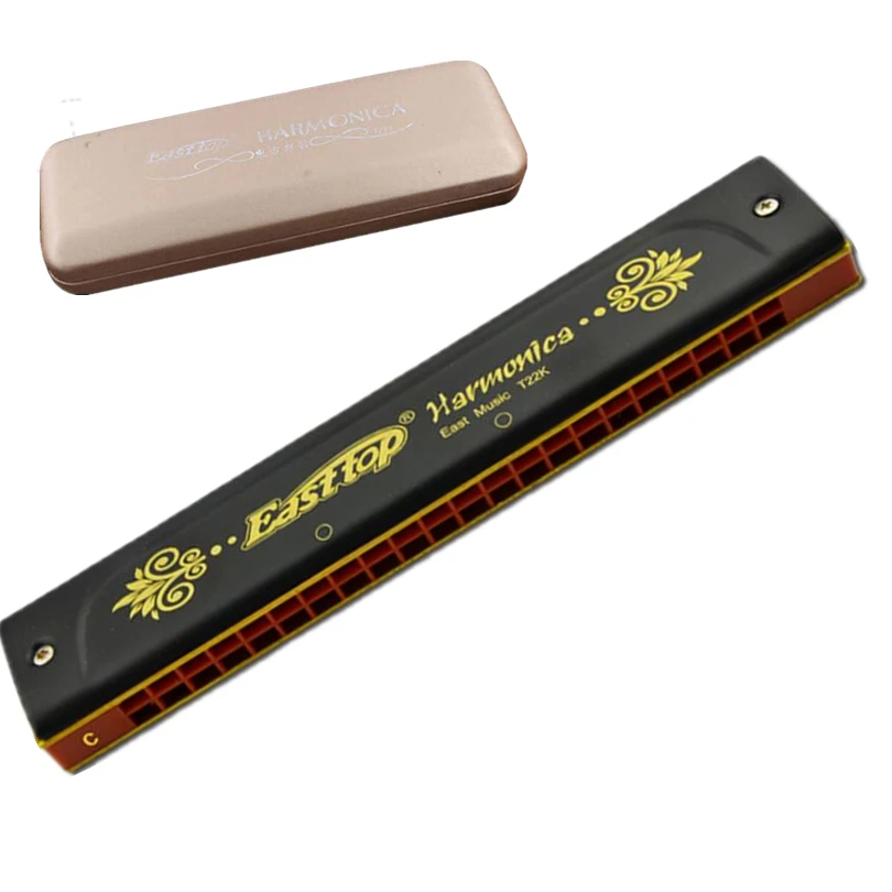 Губная гармошка Easttop T22K, 22 отверстия, тремоло, арфа, фосфористая бронза, язычок с, утолщенная пластина