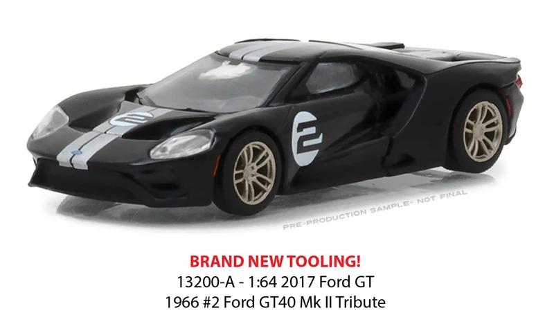 GreenLight 1:64 2017 Ford GT 1966 #2 GT40 Mk II игрушечный автомобиль из сплава игрушки для детей