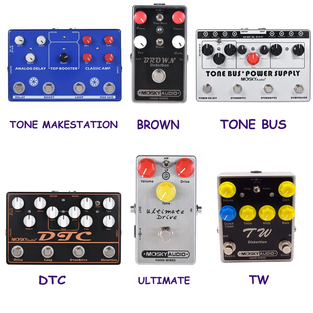 Mosky TONE Makestation DTC Tone Bus ULTIMATE Искажение гитары ручной работы Мульти педаль эффектов и