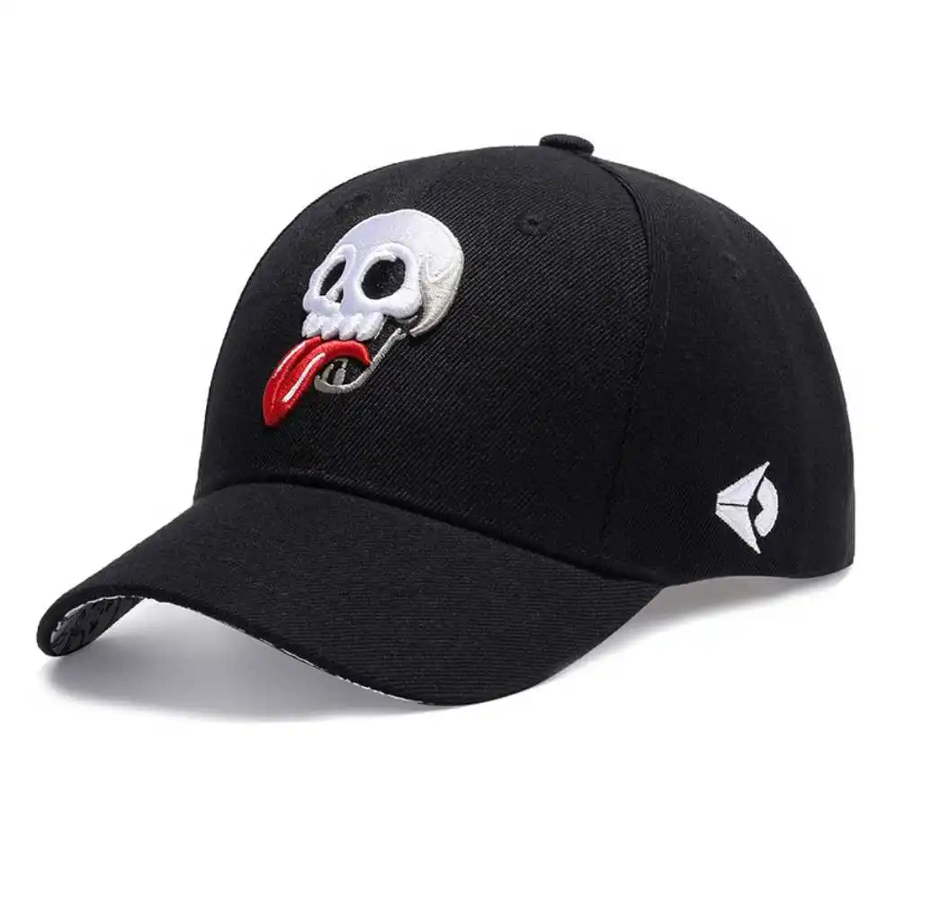Gorra de béisbol con diseño de marca para hombre y mujer, gorro con bordado de Calavera, Hip Hop, logotipo bordado, sombrero de camionero para verano