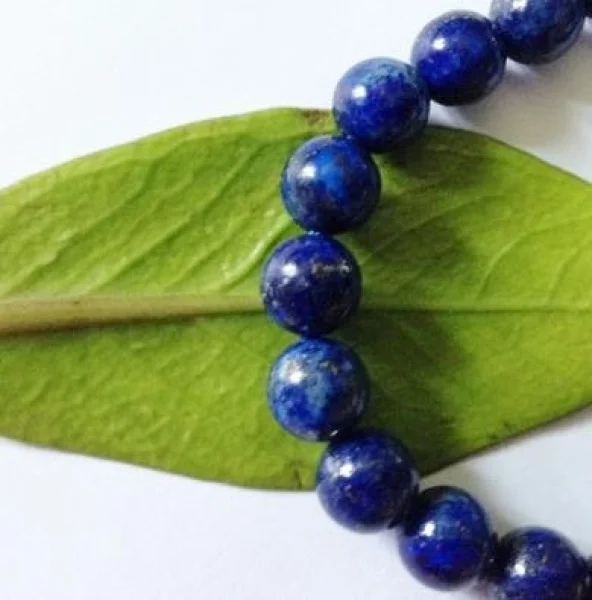 

SALE! 6mm Natural Lapis Lazuli Beads 7 1/2\" Strand Round Hole: 1mm