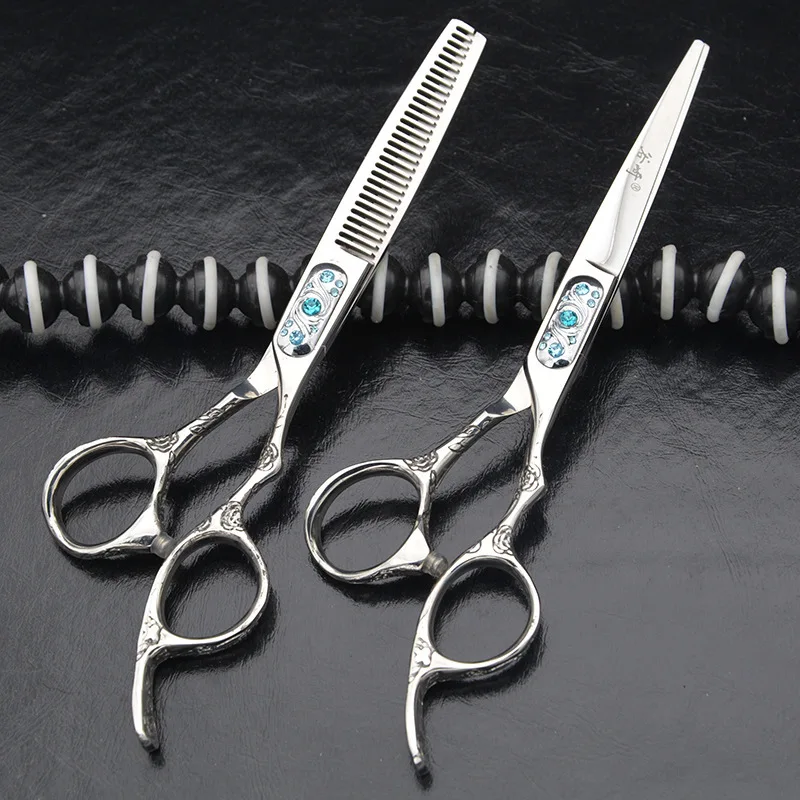 6 дюймов Сливовый цветок ручка Ножницы Для Волос Набор для стрижки