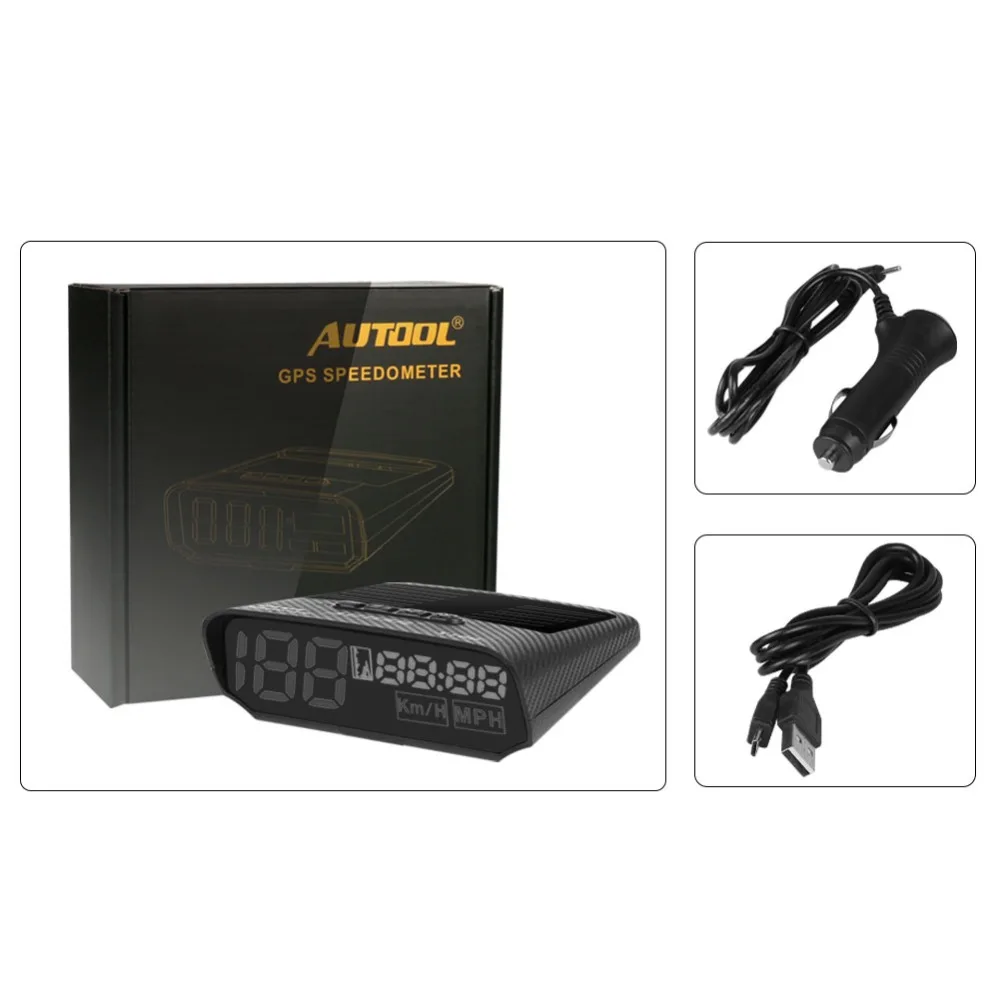 AUTOOL X100 головой вверх Дисплей Универсальный OBD2 gps автомобиля HUD Км/ч аварийная