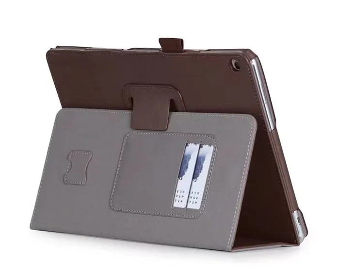 Кожаный чехол для huawei MediaPad M3 Lite 10, откидная крышка-подставка, чехол-кошелек для медиа-планшета M3 Lite 10,1'' BAH-W09 BAH-AL00+ Pro - Цвет: Brown