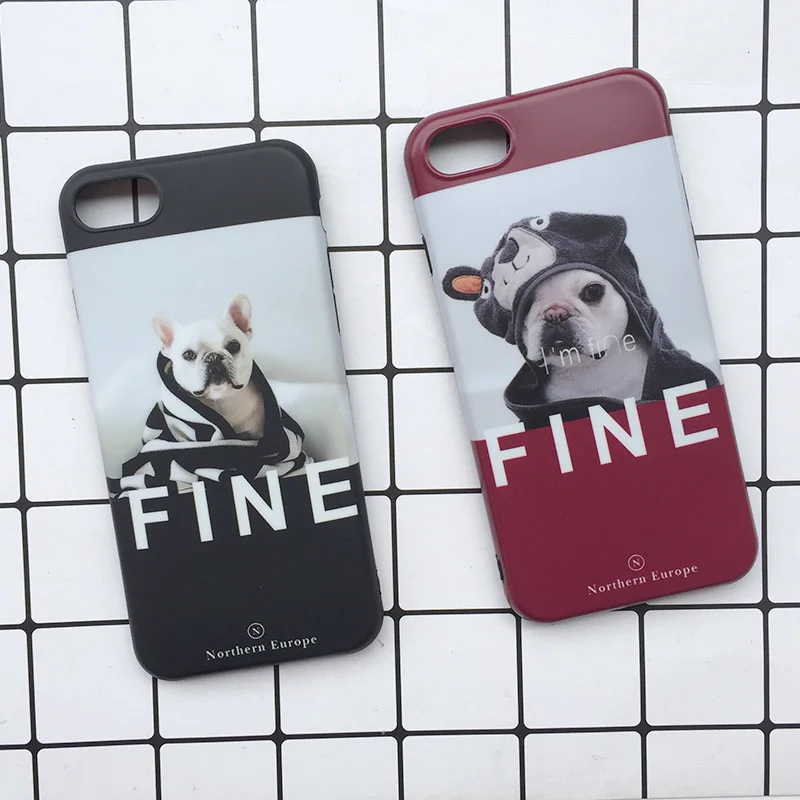 Милый мультяшный чехол для телефона с собакой iphone X 6 6S 7 8 Plus мягкий из ТПУ ретро