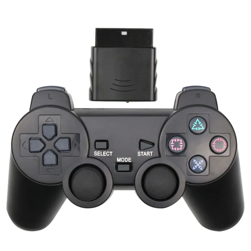 Для SONY PS2 беспроводной контроллер Bluetooth геймпад для Play Station 2 Джойстик консоль для Dualshock 2 прозрачный цвет - Цвет: Black