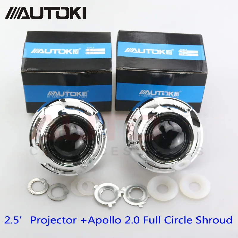 Автостайлинг Autoki 2017 обновленные автомобильные ксеноновые фары 2 5 дюйма линзы