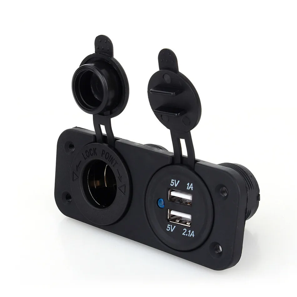 OHANEE 12V 24v двойной USB выход автомобильный мотоцикл прикуриватель гнездо