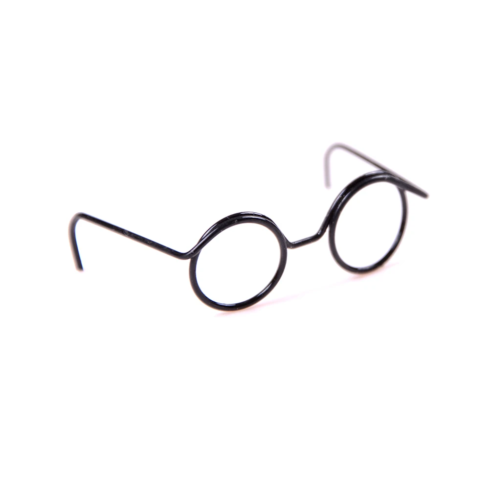 

2020 Fashion Round Frame Lensless Retro Cool Doll Glasses For BJD Doll 1/6 30cm Doll Accessories Top Selling