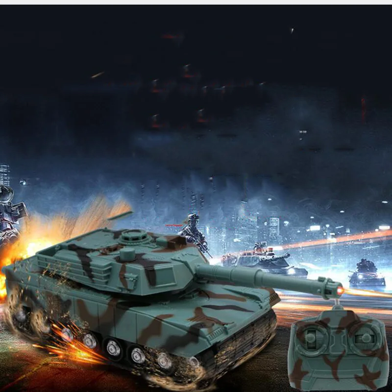 Four-Way Remote Control Tank Simulation Military Model Wireless Electric Car Light Music Children's Toy Gft | Игрушки и хобби