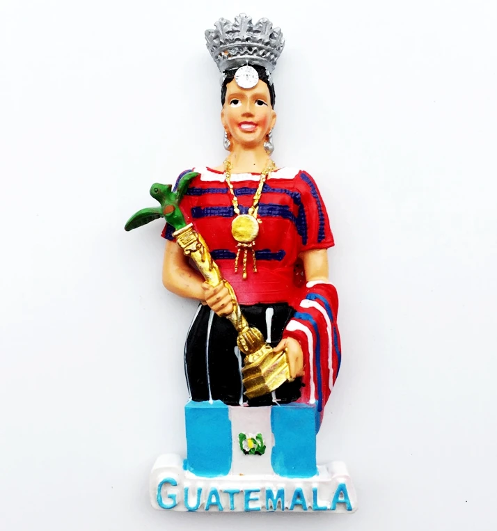 Расписанные вручную художественные 3d магниты для холодильника Guatemalan Beauty Queen