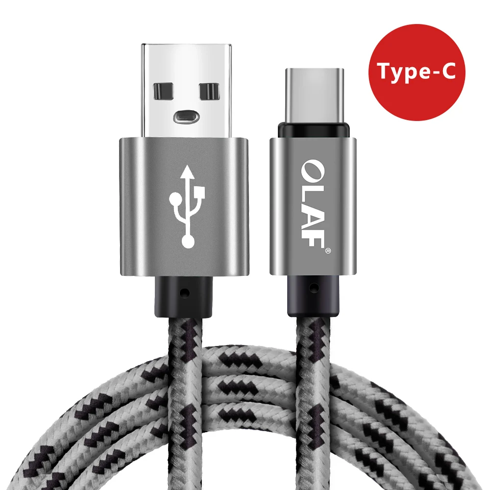 Олаф 1 м 2 м usb type-C кабель для Xiao mi Red mi Note 7 Pro mi 9 mi 8 9 USB-C телефон Быстрая зарядка type-C кабель для samsung S9 S8 Plus