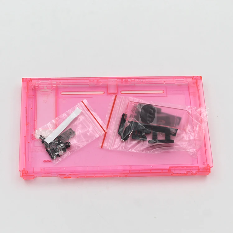 Прозрачная розовая Верхняя и нижняя Лицевая панель для Nintend Switch S Чехол игровой