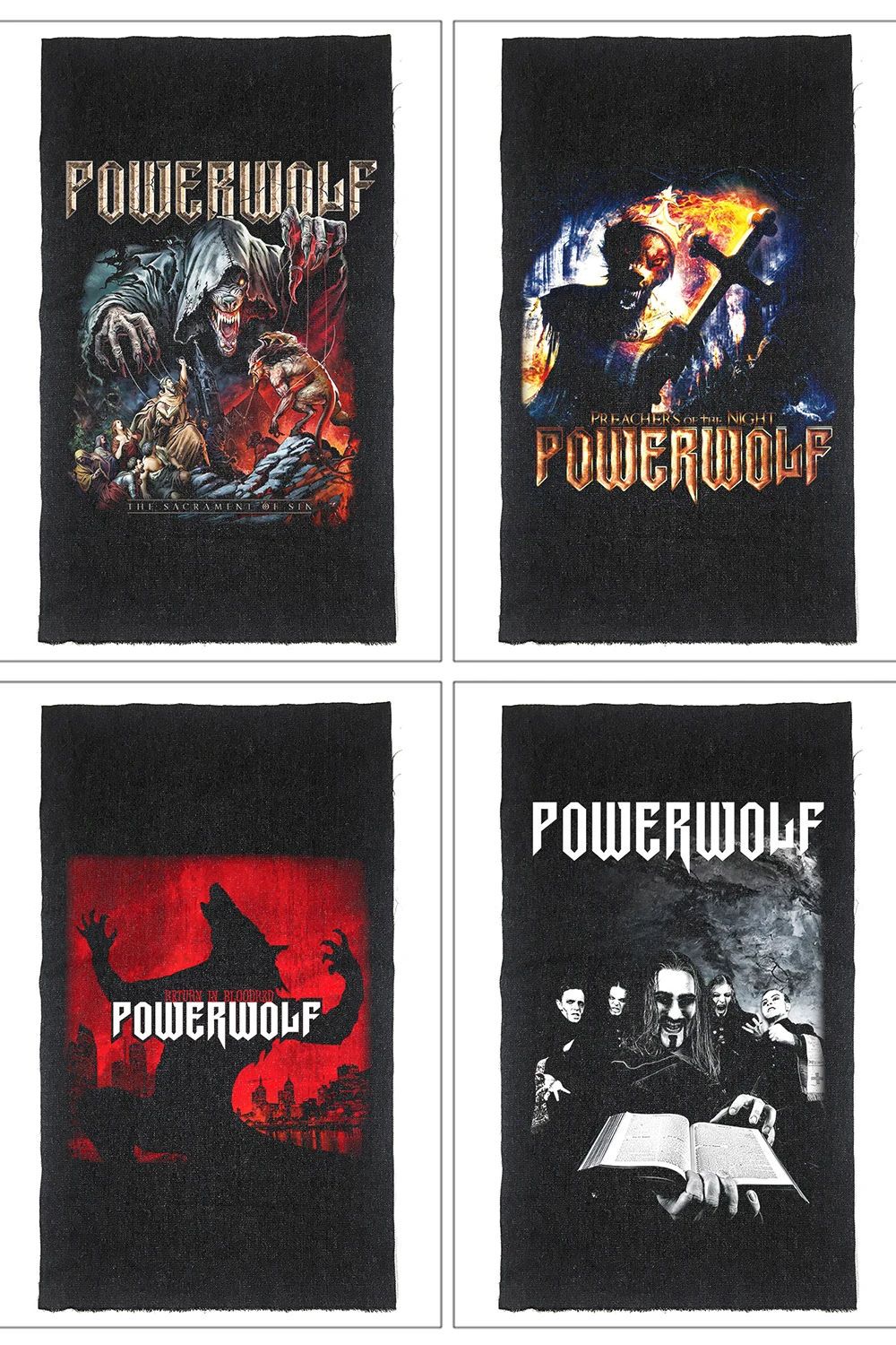 Магазин Bloodhoof Powerwolf рок-н-ролл дэт Тяжелый жесткий панк стиль патч дизайн джинсы мужские куртки и пальто