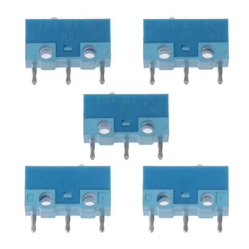 

5Pcs Original HUANO White Dot Blue Shell 0.74N Mouse Micro Switch Silver Alloy Contacts 20 Millions Lifetime
