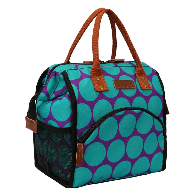 Новая холщовая двухслойная сумка для обеда изолированная Термосумка пикника